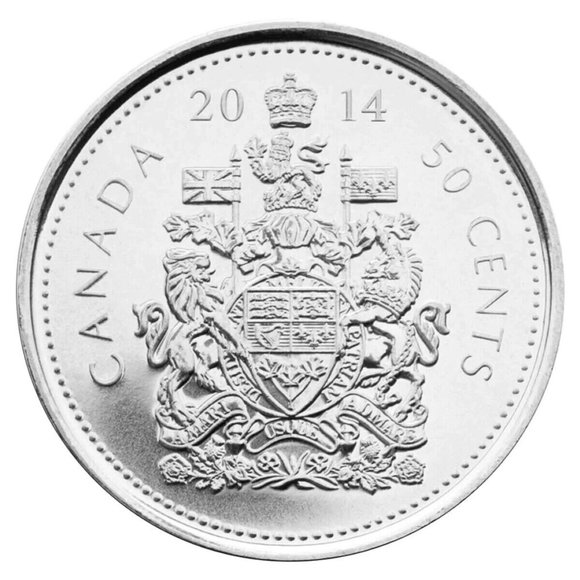 2014 Canada Coat-Of-Arms Special 50 Cent Roll! - Picture 3 of 5